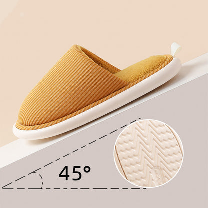 Winter House Slippers Eva Sole Anti-slip Soft Furry Plush Slippers Women's Footwear Floor EKLE Shoes