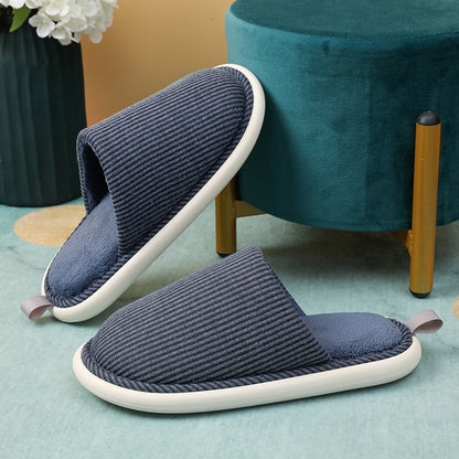 Winter House Slippers Eva Sole Anti-slip Soft Furry Plush Slippers Women's Footwear Floor EKLE Shoes